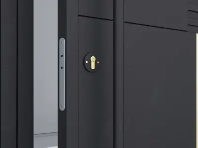 Aluminium door 286 3D model
