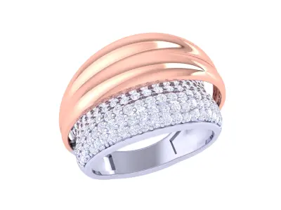 Women Ring MTL 3dm STL OBJ FBX Details 3D print model 14