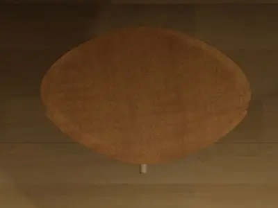 wooden small table with draws Low-poly 3D model