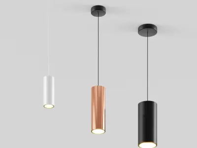 Pendant lamp HOKASU Tube Hang Free 3D model
