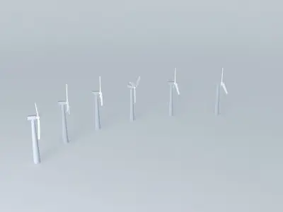 Wind turbines Free 3D model
