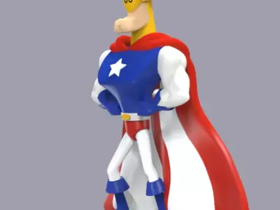 MAJOR GLORY-JUSTICE FRIENDS-PARTS AND COMPLETE 3D print model