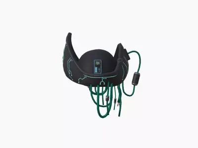 Cyberpunk Pirate Hat A02 - Character Design Low-poly 3D model