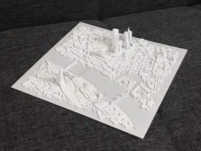 LONDON CITY - Miniature 3D Map 3D print model
