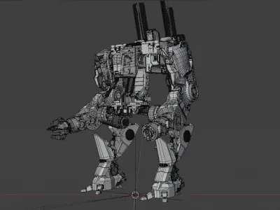 MECHA ROBOT ORANGE 3D model