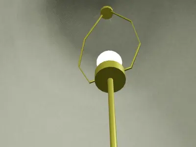 Classical Modern Green Lamp Low-poly 3D model