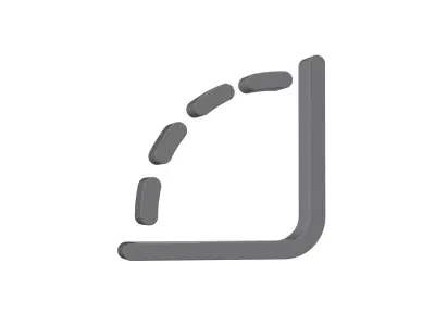 3d angle 90 Low-poly 3D model