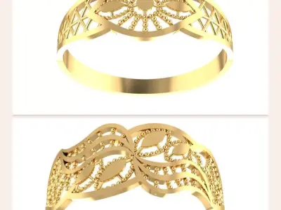 LADIES RING 3D print model 4