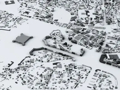 Bucharest Streets and Buildings 3D model