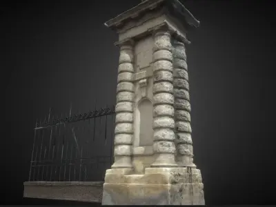 Old gate and fence elements from Kodaly korond 3D model