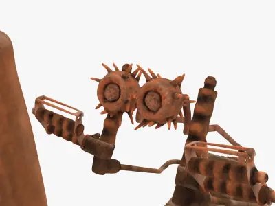 Sci-fi game cockpit seat 3D model