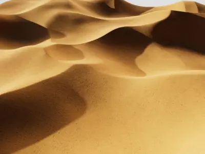 Desert sand dunes 3D model