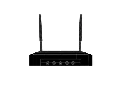 Cartoon Wifi Router v3 002 Low-poly 3D model