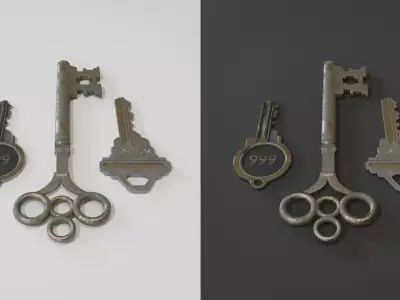 Keyset and materials 3D model