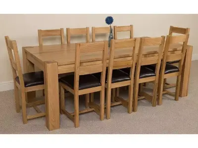 Stainbrook Oak Diner Table Chair Set 3D model