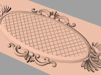 European furniture 3D relief models for CNC wood engraving E154 3D model