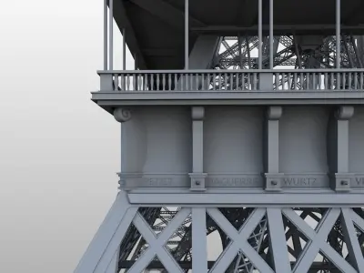  Highly Detailed Eiffel Tower 
