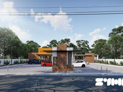 LUMION SCENE CAFE PASTA AND DESSERT 3D model