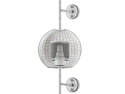 Modern 1 Light Globe Glass Wall Sconce 3D model
