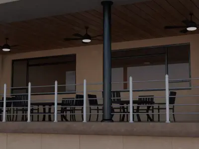 Corporate Office Building made in Blender 3D model