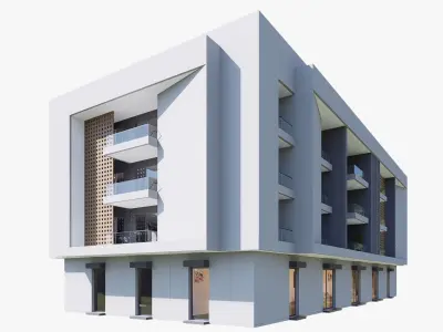 Residence apartment Low-poly 3D model