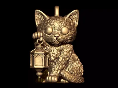 Mystic Cat Pendant  3D print model