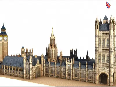  House of Parliaments (Westminster Palace), London. 