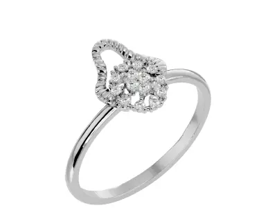Light Minimalist Diamond Ring 3D print model 29