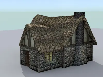 Medieval Farm House 2 Low-poly 3D model