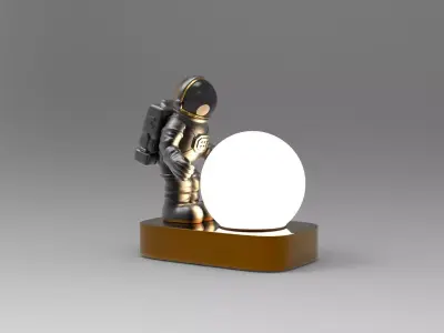 Astronaut lamp  3D print model