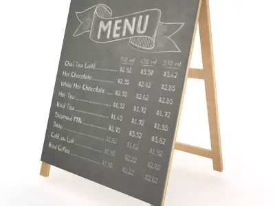  Menu Board 3D model