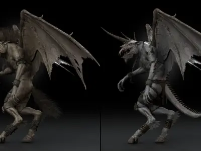 Ghostwing Rigged Game Ready Low-poly 3D model