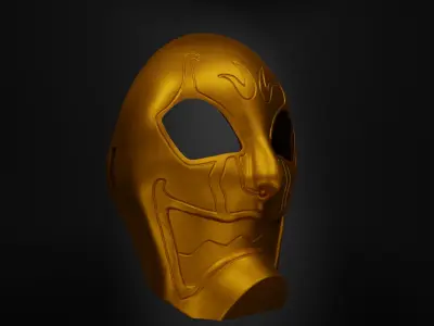 Owerlord Face Mask Skull Prom Helloween Face Mask 3D print model
