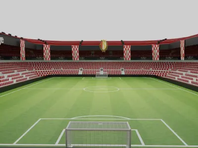 Standard Liege Football Stadium Low-poly 3D model