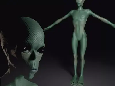 Realistic Alien 3D model