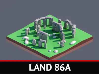 land 86A Low-poly 3D model