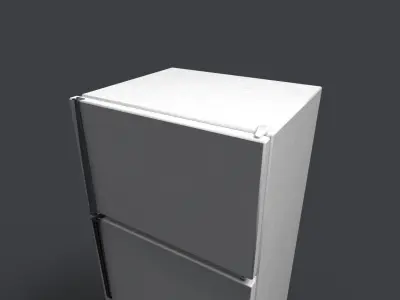 Fridge 90s Low-poly 3D model