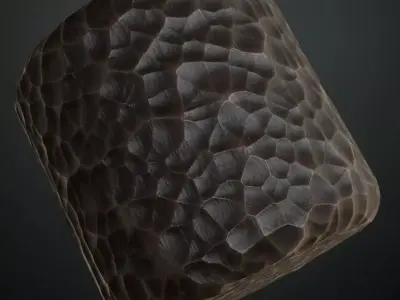 Hand-Carved Dark Wood Texture PBR Seamless Texture