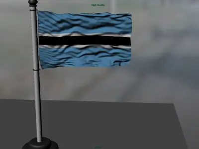 Botswana Flag 3D model