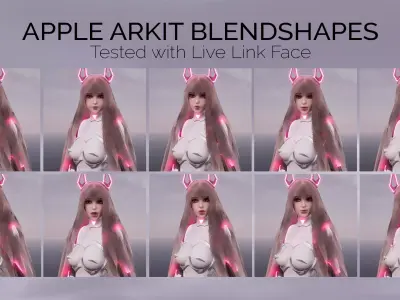 Stellar Aerith - Anime Sci-fi Girl - Game Ready Low-poly 3D model