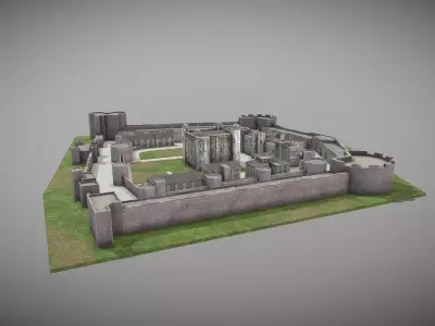 Tower of London Low-poly 3D model