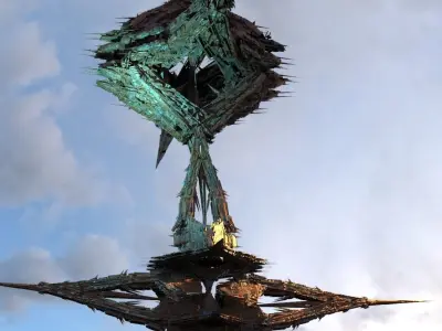 Set obelisk  ship 3D model