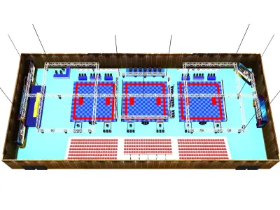 Wrestle Sports Arena 01 3D model