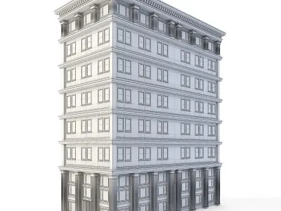 Tenement Building Low-poly 3D model