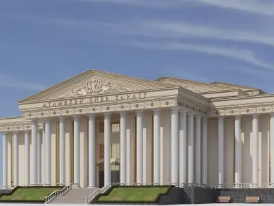 The main Facade of the Palace 3D model