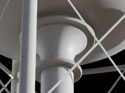 Water tower tank Low-poly 3D model