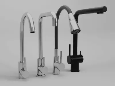 Modern Kitchen Faucet Set  3D model