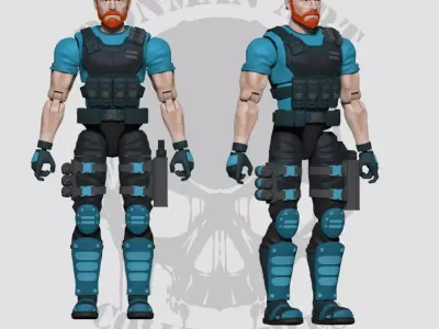 Varek Holt Full 3D Printable Action Figure STL Files 3D print model