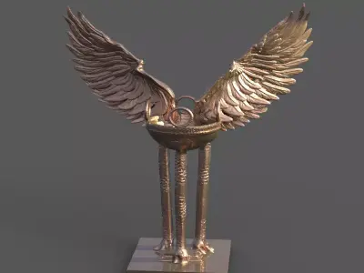 Delphi Torch sculpture 2  3D model