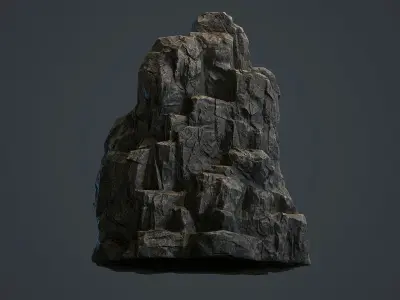 Rock Boulder 6 Low-poly 3D model